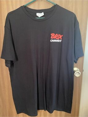 Logo Short Sleeve Tee - Black with Red Print